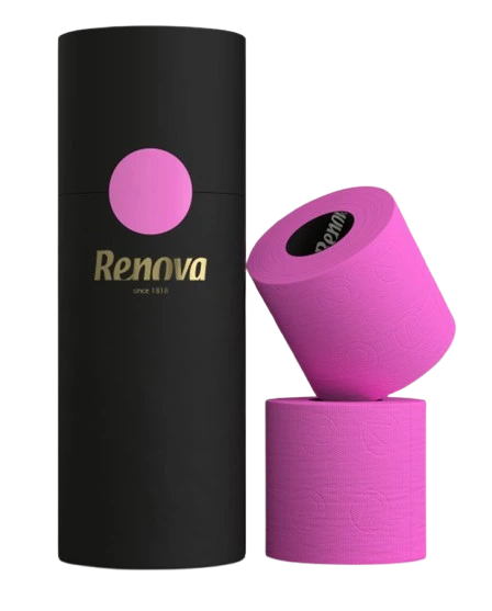 Papel higienico Renova Fucsia pack de 3 luxury