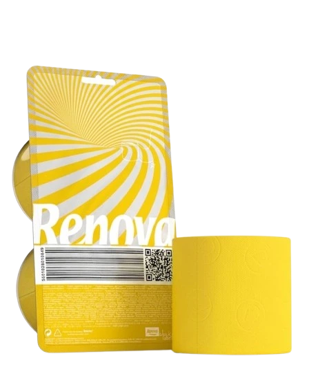 Papel higienico Renova Amarillo pack de 2