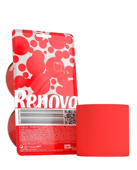 Papel higienico Renova Rojo pack de 2