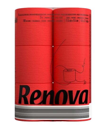 Papel higienico Renova Rojo
