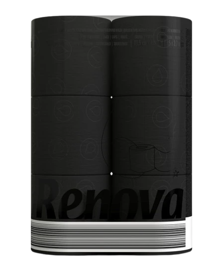 Papel higienico Renova Negro x 6