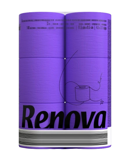 Papel higienico Renova Violeta
