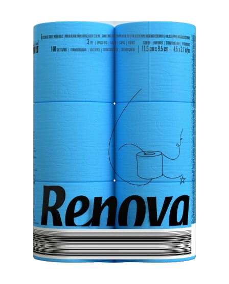 Papel higienico Renova Azul x 6