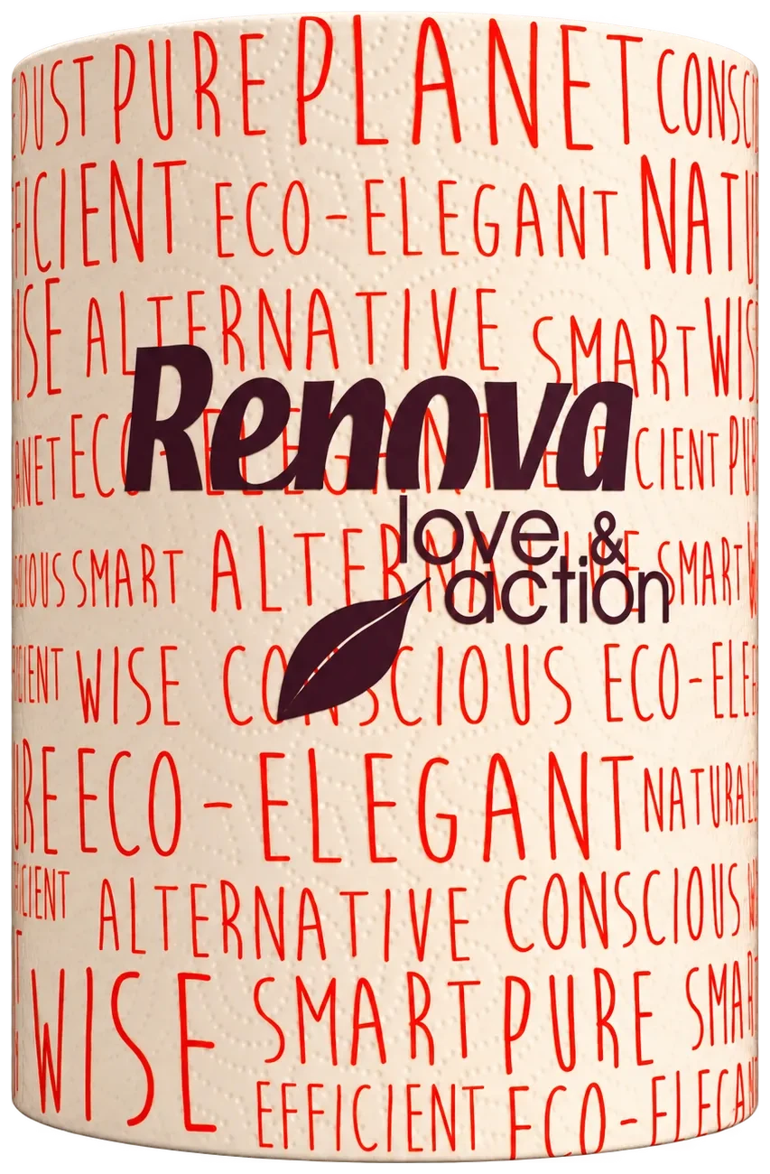 Rollo de cocina reciclado Love & Action