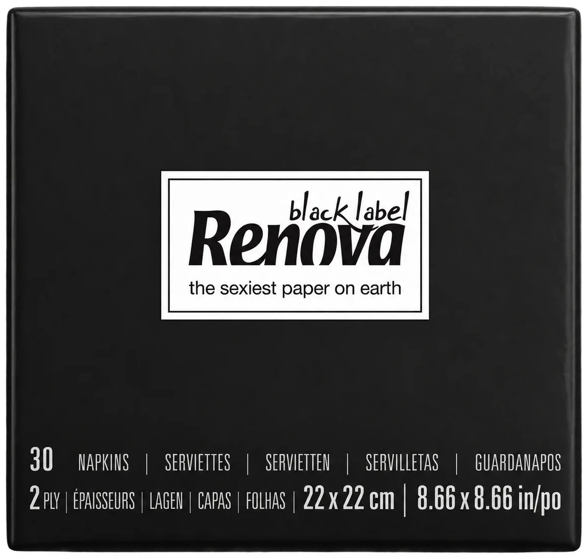 Servilletas Cocktail Black Label negras